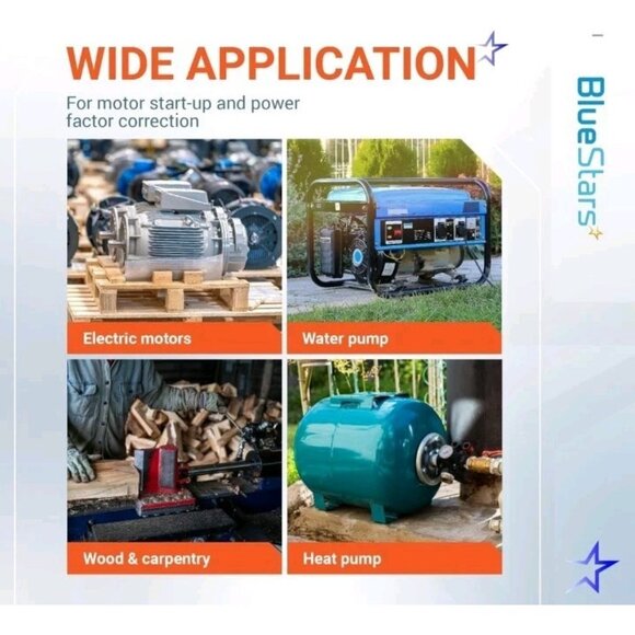 BlueStars Ultra Durable 189-227 uf/MFD 125 VAC Volts Round Start Capacitor 50/60 - Picture 9 of 12